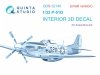 Quinta Studio QDS-32145 P-51D Mustang 3D-Printed & coloured Interior on decal paper (Zoukei-Mura SWS) (Small version) 1/32